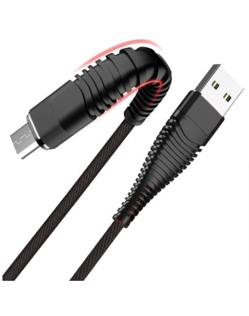 Zdjęcie: Kabel USB - lightning wzmacniany czarny 1 m LB0154 LIBOX