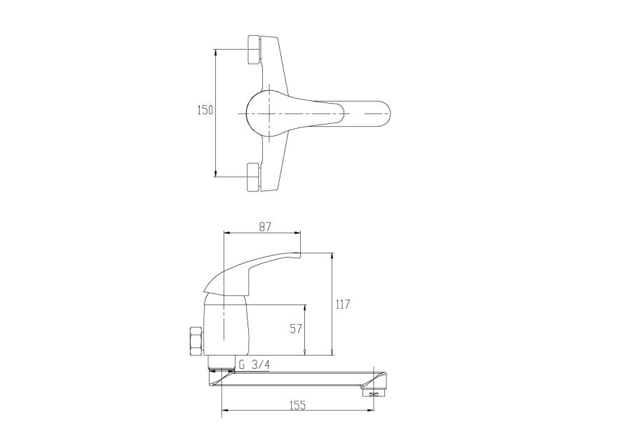 Zdjęcie: Bateria umywalkowo-zlewozmywakowa Perea chrom, 15 cm INVENA