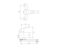 Zdjęcie: Bateria umywalkowo-zlewozmywakowa Perea chrom, 15 cm INVENA