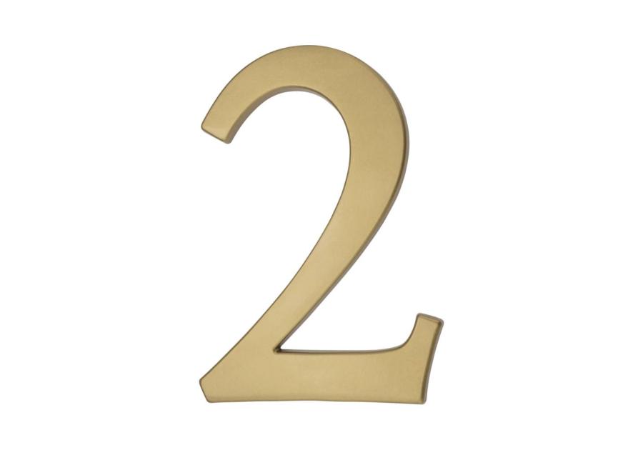 Zdjęcie: Cyfra aluminiowa 2, kolor złoty, 190 mm METRO