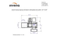 Zdjęcie: Zawór kątowy kulowy 1/2x3/4 z filtrem INVENA