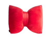 Zdjęcie: Poduszka dekoacyjna Kokarda welwetowa 45x55 cm czerwona EUROFIRANY