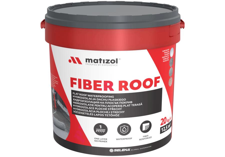 Zdjęcie: Hydroizolacja dachu płaskiego Fiber Roof 20 kg szary MATIZOL