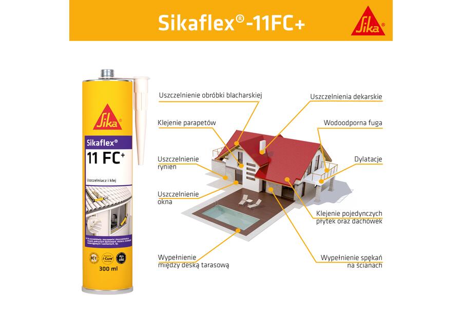 Zdjęcie: Masa uszczelniająca Sikaflex 11 FC 300 ml brązowa SIKA