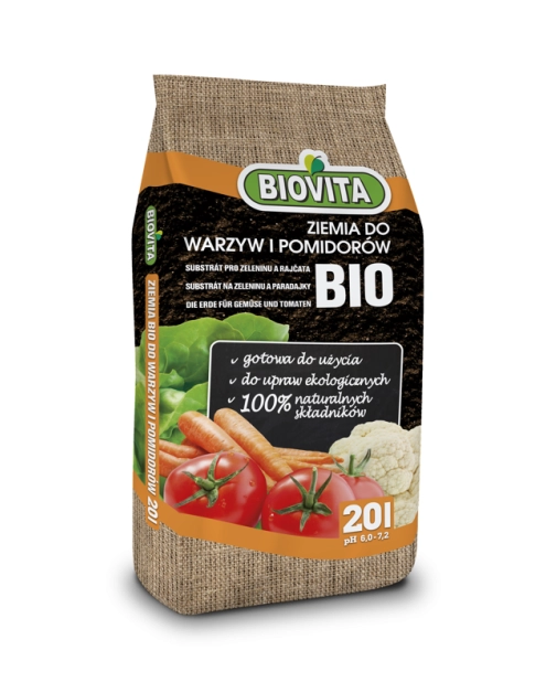 Zdjęcie: Ziemia do warzyw i pomidorów BIO 20 L BIOVITA