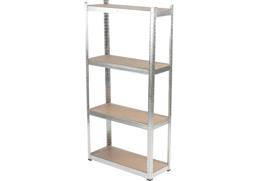 Zdjęcie: Regał metalowy wciskany, 4 półek, 150x75x30, 100 kg, ocynk PROFIX