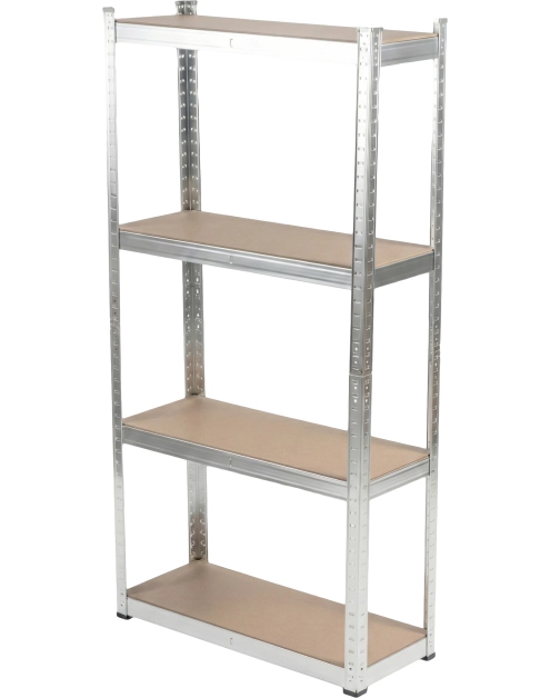 Zdjęcie: Regał metalowy wciskany, 4 półek, 150x75x30, 100 kg, ocynk PROFIX