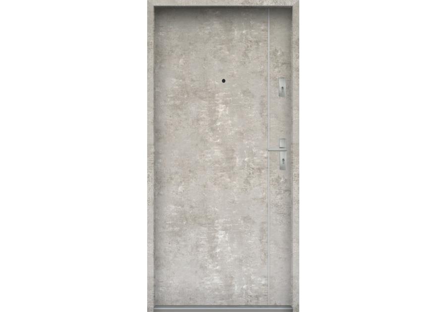 Zdjęcie: Drzwi wejściowe do mieszkań Bastion A-31 Beton naturalny 80 cm lewe ODP KR CENTER