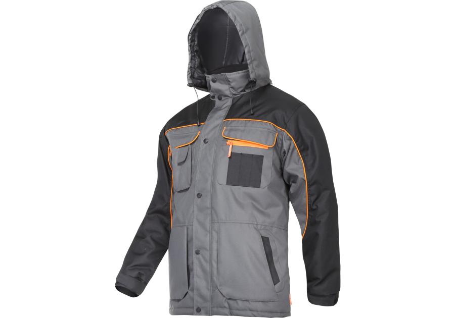 Zdjęcie: Kurtka ocieplana szaro-czarno-pomarańczowa, 3XL, CE, LAHTI PRO