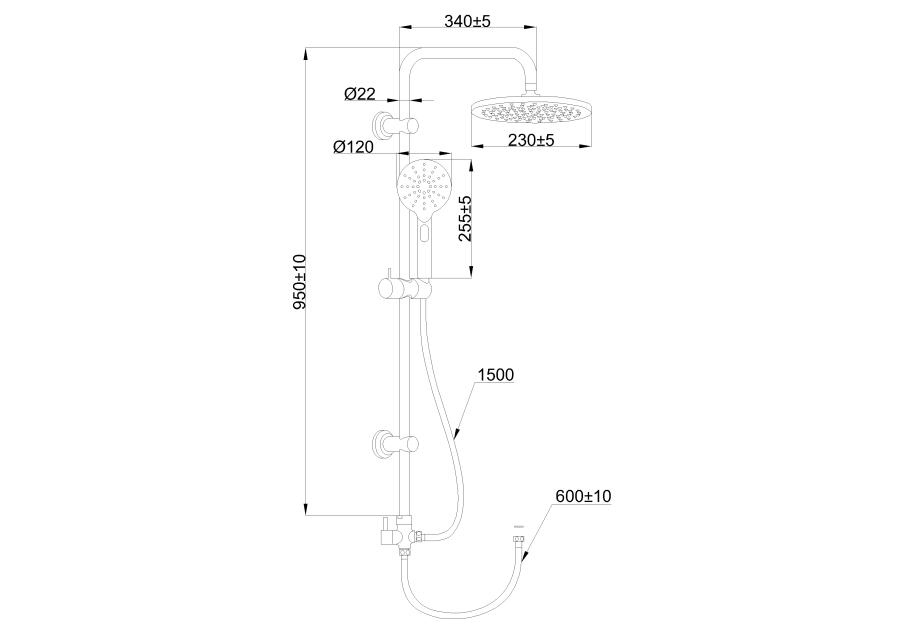 Zdjęcie: Deszczownia Black czarna INVENA