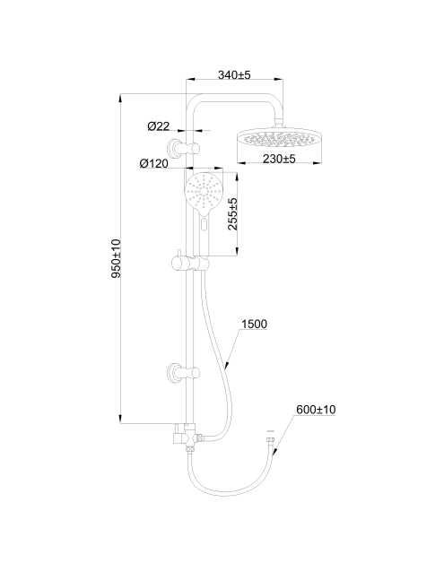 Zdjęcie: Deszczownia Black czarna INVENA