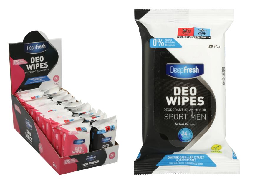 Zdjęcie: Chusteczki odświeżające DF Sport Men 20 sztuk DEEP FRESH