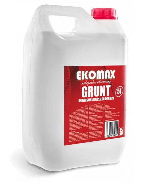 Zdjęcie: Uniwersalna emulsja gruntująca EKOMAX - opakowanie plastikowe - 5 l