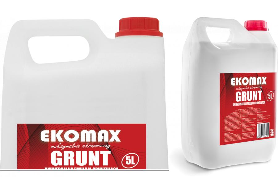Zdjęcie: Uniwersalna emulsja gruntująca EKOMAX - opakowanie plastikowe - 5 l