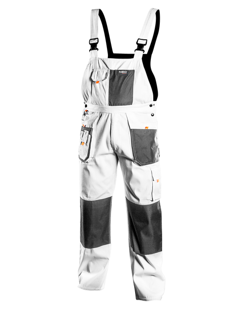 Zdjęcie: Spodnie robocze na szelkach, białe, HD, rozmiar M/50 NEO