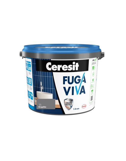 Zdjęcie: Fuga Viva elastyczna cementowa 1-8 mm graphite 2 kg CERESIT