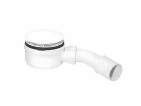 Syfon brodzikowy niski wys. 60 mm z odejściem 40/50 mm pokrywa biała 113 mm MCALPINE