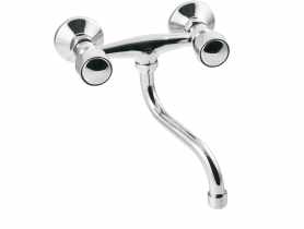 Bateria umywalkowo-zlewkozmywakowa Modena chrom, S 25 cm INVENA