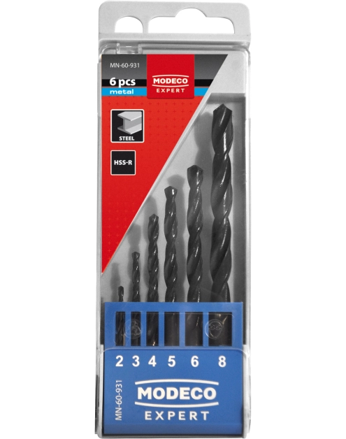 Zdjęcie: Zestaw wierteł do metalu HSS 2-8 mm 6 elementów RAWLPLUG