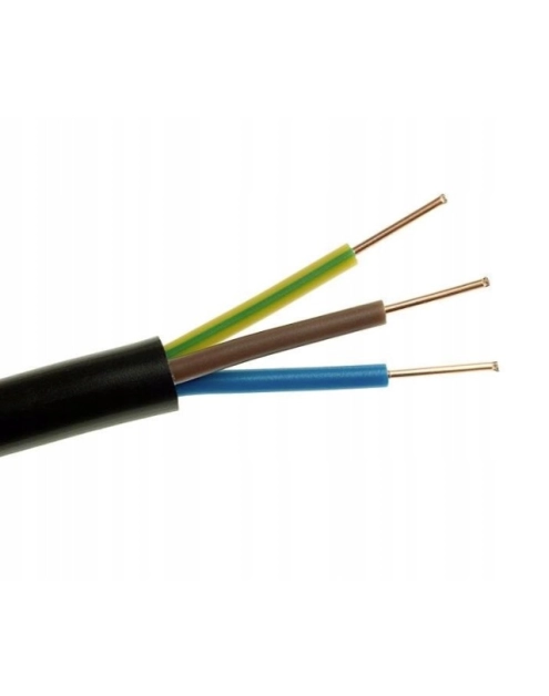 Zdjęcie: Przewód YKY 3x2,5 0,6/1kV czarny ELEKTROKABEL