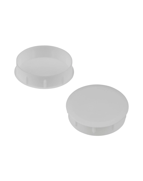 Zdjęcie: Zaślepka otworu zawiasu puszkowego fi 35 okrągła biała, 2 sztuki STAHL
