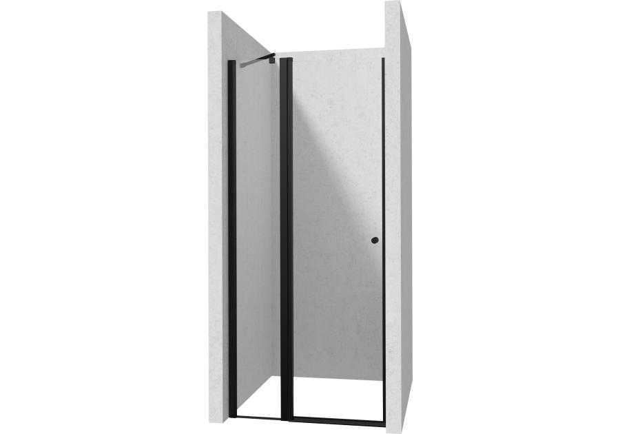 Zdjęcie: Drzwi prysznicowe 80 cm uchylne Kerria Plus nero DEANTE