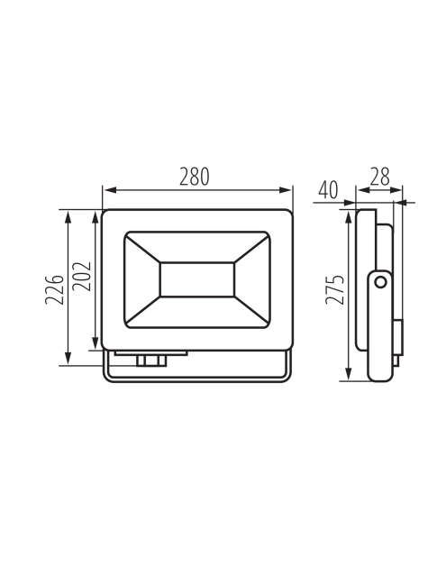 Zdjęcie: Oprawa LED Antem LED 100 W-NW B KANLUX