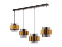 Zdjęcie: Lampa wisząca Spiega 4-punktowa czarno-mosiężna CANDELLUX