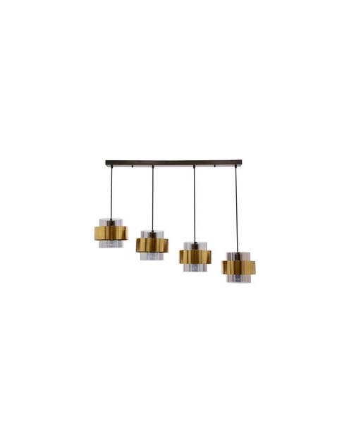 Zdjęcie: Lampa wisząca Spiega 4-punktowa czarno-mosiężna CANDELLUX