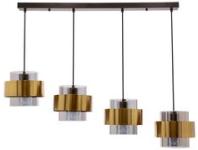 Zdjęcie: Lampa wisząca Spiega 4-punktowa czarno-mosiężna CANDELLUX