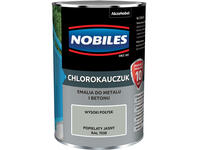 Zdjęcie: Emalia do metalu i betonu Chlorokauczuk popielaty jasny wysoki połysk 0,9 L NOBILES