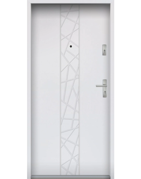 Zdjęcie: Drzwi wejściowe do mieszkań Bastion A-40 Biały 80 cm lewe OSP KR CENTER