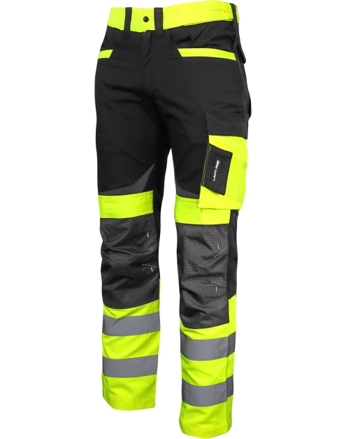 Zdjęcie: Spodnie ostrzegawcze czarno-żółte, 3XL, CE, LAHTI PRO