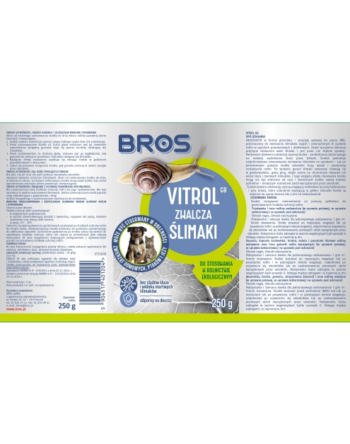 Zdjęcie: Preparat do zwalczania ślimaków Vitrol GB 250 g BROS