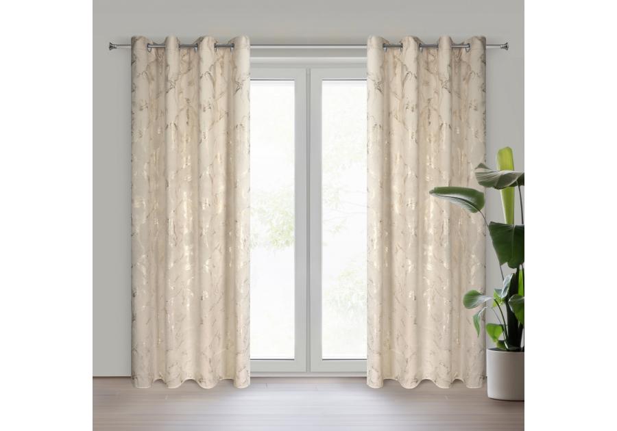 Zdjęcie: Zasłona gotowa Naira 140 x 250 cm jasnobeżowy EUROFIRANY