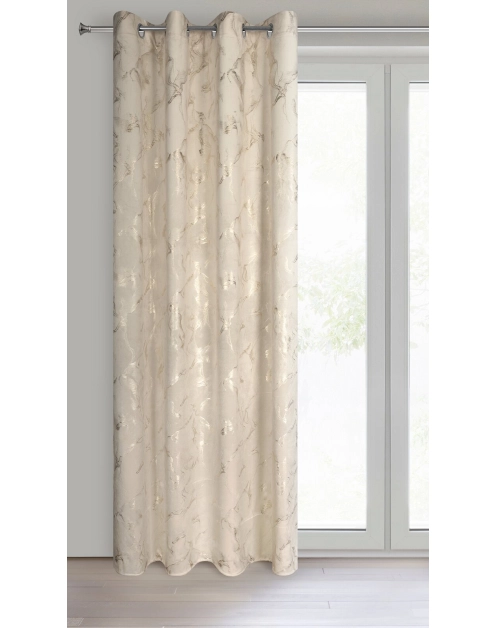 Zdjęcie: Zasłona gotowa Naira 140 x 250 cm jasnobeżowy EUROFIRANY