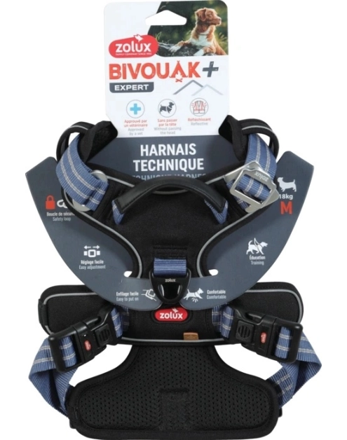 Zdjęcie: Szelki dla psa Bivouak M niebieskie ZOLUX