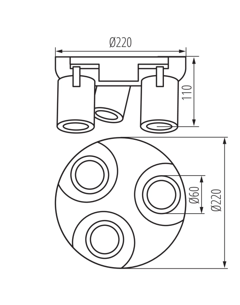 Zdjęcie: Oprawa oświetleniowa 3x max 35 W Laurin EL-3O W KANLUX