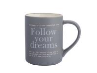 Zdjęcie: Kubek prosty 410 ml dekoracja follow your dreams ALTOM DESIGN