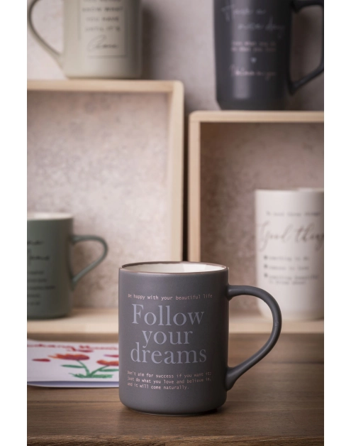 Zdjęcie: Kubek prosty 410 ml dekoracja follow your dreams ALTOM DESIGN