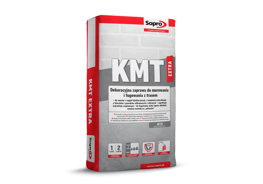 Zdjęcie: Zaprawa do murowania i fugowania z trasem KMT extra 284 grafitowy szary 25 kg SOPRO