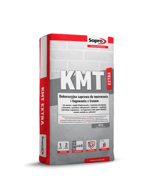 Zdjęcie: Zaprawa do murowania i fugowania z trasem KMT extra 284 grafitowy szary 25 kg SOPRO
