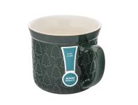 Zdjęcie: Kubek prosty duży 640 ml z wywiniętym rantem i tłoczeniem dekoracja choinki zielone ALTOM DESIGN