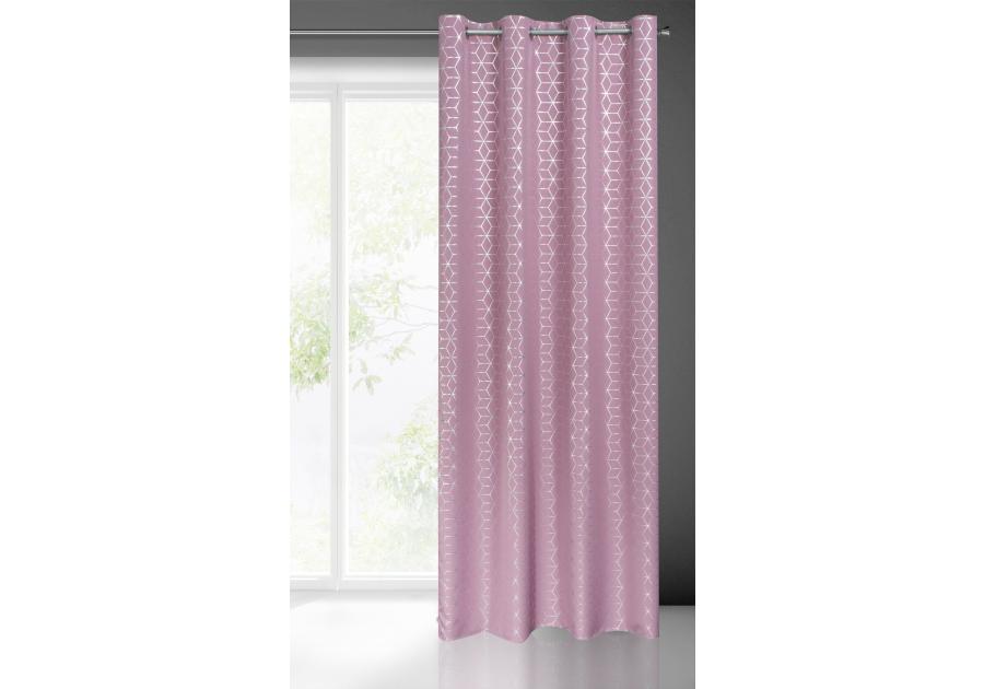 Zdjęcie: Zasłona gotowa Cube 140 x 250 cm ciemnoróżowy EUROFIRANY