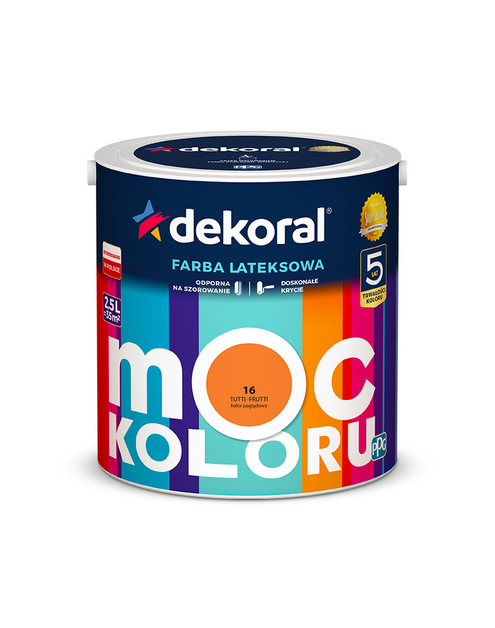 Zdjęcie: Farba lateksowa Moc Koloru tutti-frutti 2,5 L DEKORAL