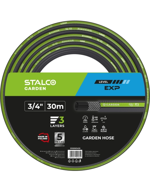 Zdjęcie: Wąż ogrodowy EXP 3/4" 30 m STALCO GARDEN