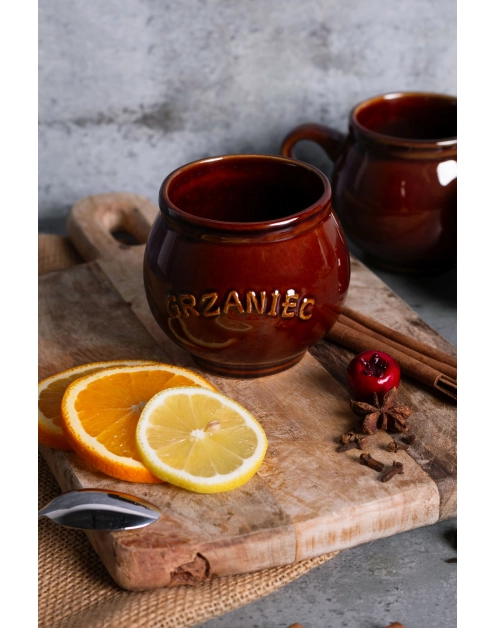 Zdjęcie: Kubek beczułka z napisem Grzaniec 320 ml ALTOM DESIGN