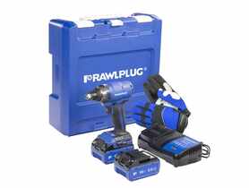 Zakrętarka udarowa RawlWrench R-PID18, 2 akumulatory z ładowarką, walizka, Rękawice RAWLPLUG