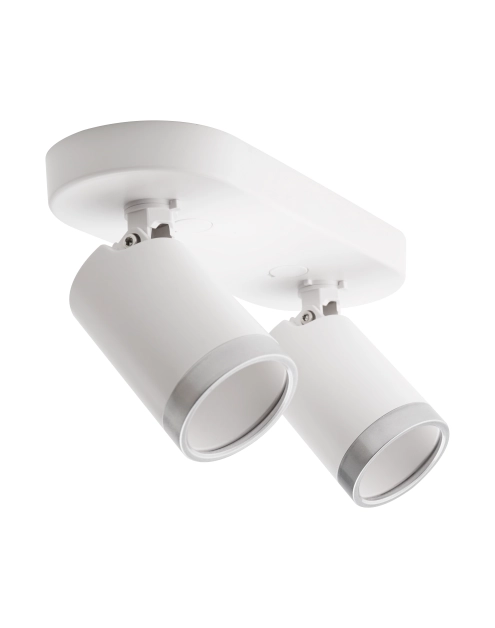 Zdjęcie: Oprawa ścienno-sufitowa Spot Best 2xGU10 – biały/srebrny VOLTENO