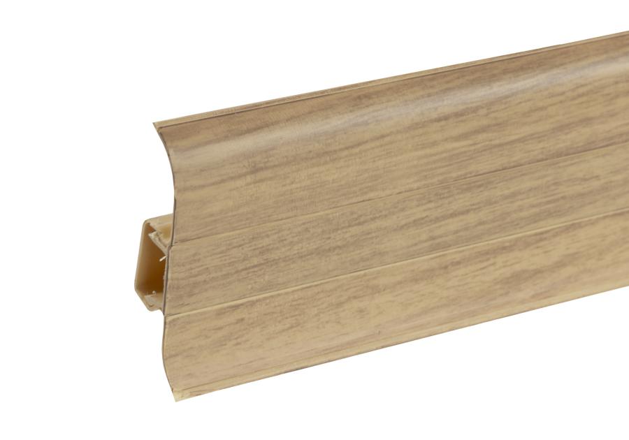 Zdjęcie: Listwa przypodłogowa PVC Premium Classic 22x59 mm; 2,20 m Teak Mat CEZAR